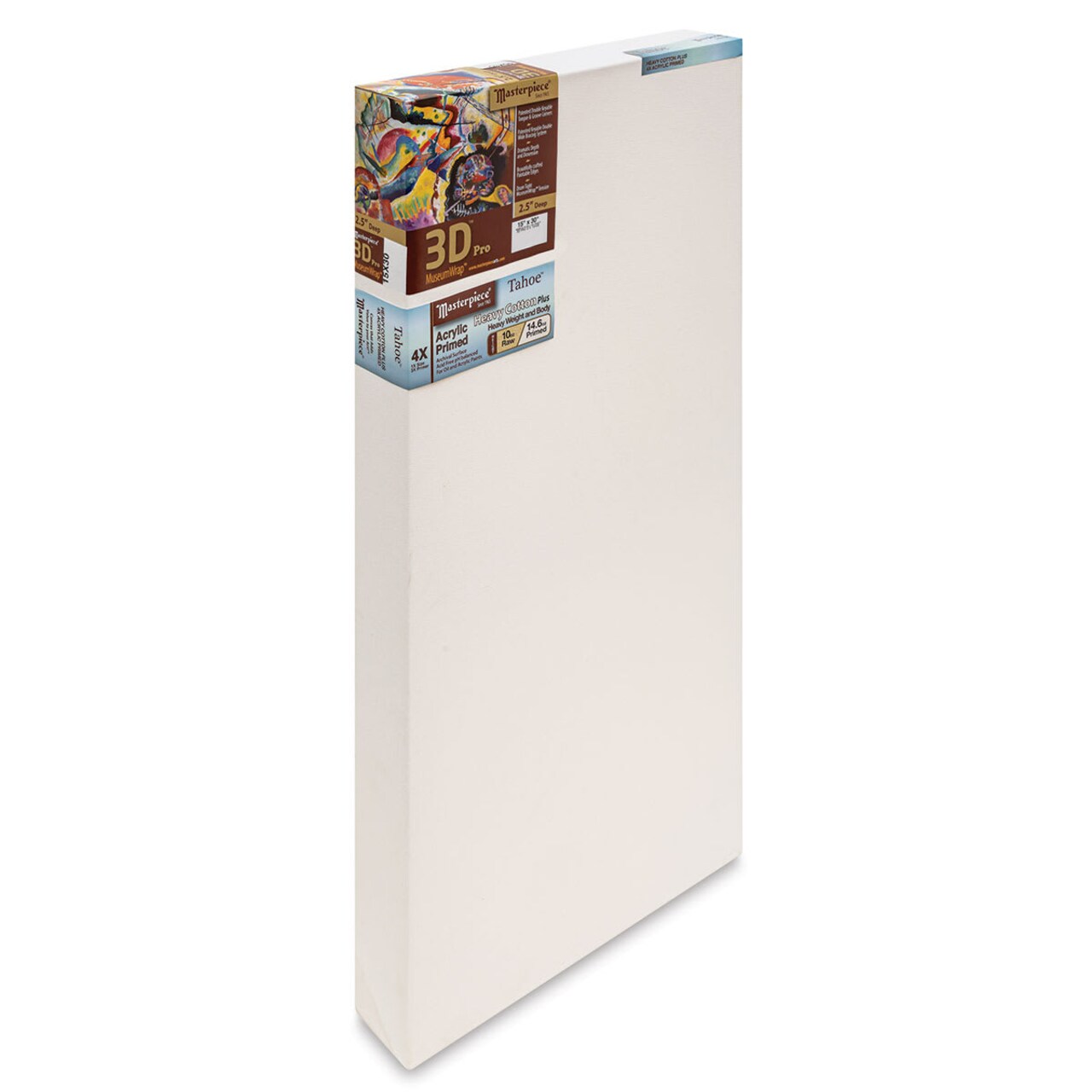 Masterpiece Tahoe Cotton Canvas - 15" x 30", 2-1/2" Profile, Acrylic Primed
